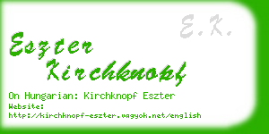 eszter kirchknopf business card